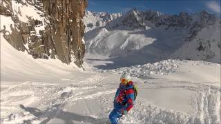 Vallée Blanche petit envers in powder [upl. by Gelhar]