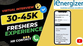 ienergizer interview questions and answers for freshersienergizer reference process noida bpo job [upl. by Ahsele]