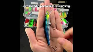 Fishing Lures Kit Tackle Box With Hard Lures Spoon Lures Soft Plastic Worms Swimbaits Crankbait [upl. by Eidnyl]