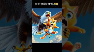 छोटू को उड़ाकर ले गई चील। Little cat aicat story cute cat aiart [upl. by Yadnil445]