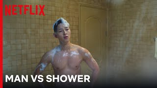 Song Joongki Faces His ‘Hottest’ Battle🔥 🚿  Vincenzo  Netflix [upl. by Alliehs]