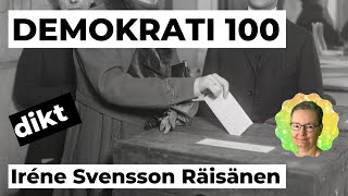 DEMOKRATI 100 diktvideo av poeten Iréne Svensson Räisänen shorts [upl. by Stortz]