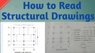 How to Read Structural Drawings  Center line  Footing  Column  Reinforcement details in tamil [upl. by Nerland]