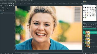Gimp 21018 Lernvideo Gegenlicht Porträt retuschieren [upl. by Hardigg558]