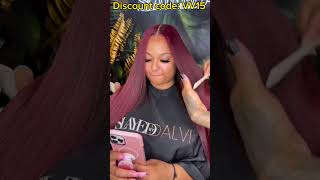 2x6 HD Lace Closure Install 99J Burgundy Hair Quick Weave Tutorial [upl. by Rheinlander]