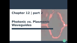 Nanophotonics amp Plasmonics  Ch 12  Photonic vs Plasmonic Waveguides 22 [upl. by Flore]