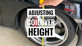 How to Adjust Coilover Height  Silver’s on Porsche Boxster 986 [upl. by Gusta408]