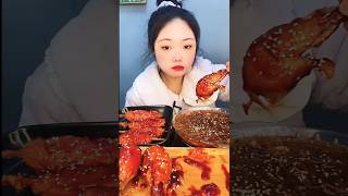 spicy chicken wings spicy chicken noodles shorts asmr asmrvideo viralvideo [upl. by Dickinson]