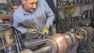 How to make a handmade copper pot  Production process of copper pot [upl. by Euqinomad412]