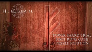 Hellblade Senuas Sacrifice Tower Shard Trial First Rune Gate Puzzle Solution [upl. by Pravit]