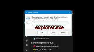 Fix Black Screen with Cursor on Windows  Quick Explorerexe Fix windows panhida easytechtips [upl. by Mei974]