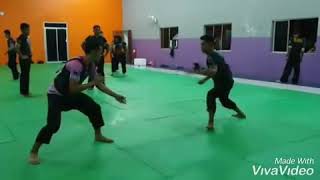 Tehnik guntingan pesilat Malaysia Juferi Jamari [upl. by Saref]