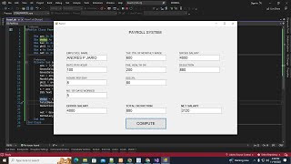 How to compute Gross Salary and Net Salary  Payroll System In VBNET [upl. by Rexanna]