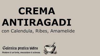 CREMA ANTIRAGADI con Calendula Ribes amamelide galenica pratica video corso laboratorio farmacia [upl. by Farrah]