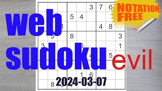 An evil level websudoku sudoku [upl. by Mayfield]