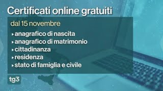 Anagrafe 14 certificati scaricabili online dai cittadini [upl. by Reppiks]