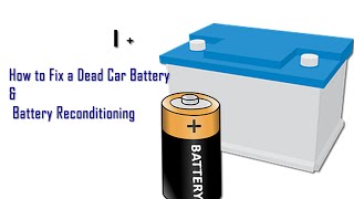 How to revive a dead car battery reconditioning batteries DIY [upl. by Logan]