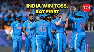 ICC World Cup 2023 IND vs NZ first semifinal India win toss bat first against New Zealand [upl. by Siravrat]