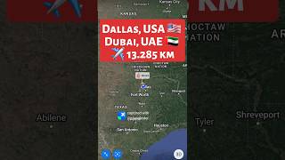 Dallas USA 🇺🇸 to Dubai UAE 🇦🇪 Flight Route ✈️ Timlines UAE4M [upl. by Toombs]