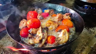 Nisar Charsi Chicken karahi Recipe in Peshawar  Street Food of Peshawar Pakistan by Mukkram Saleem [upl. by Ferro]