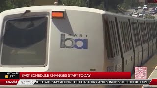 BART schedule changes begin today [upl. by Hadeehsar]