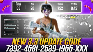 New Update 33 Best Sensitivity code  Control Settings Pubg MobileBgmi Sensitivity Settings [upl. by Pelmas]