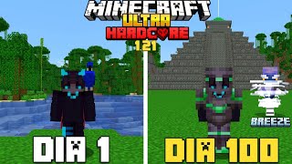 SOBREVIVÍ 100 Días en MINECRAFT ULTRA HARDCORE 121 en la JUNGLA [upl. by Wilmette]