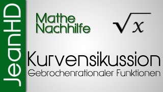 Mathe Nachhilfe  Vollständige Kurvendiskussion Gebrochenrationaler Funktionen  Analysis [upl. by Joanie]