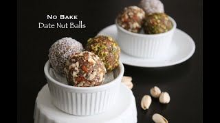 Date Nut Balls  Energy Date Balls  No Bake Energy Balls [upl. by Sivehc]