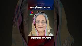 হাসিনাকে গ্রেপ্তারে ইন্টারপোলে রেড নোটিশ জারি করতে আইজিপিকে চিঠি sheikhhasina redalert [upl. by Trisa]