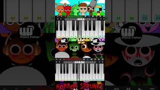 Incredibox Sprunki Normal Vs Horror Sprunki Theme  Easy Piano Tune shorts [upl. by Ymer860]