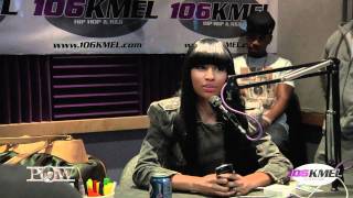 Nicki Minaj Interview in the MGD Music Lounge at 106 KMEL [upl. by Norabel]