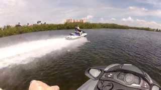 Yamaha FX SHO Cruiser versus Kawasaki STX 15F jetski top speed running [upl. by Fabe]