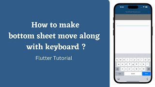 How to move bottom sheet along with keyboard which has textfield  Flutter Tutorial [upl. by Guria509]