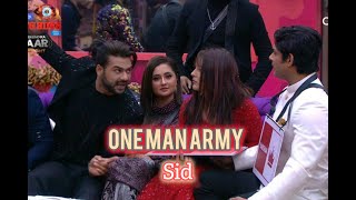 Bigg boss 13  sidharth sukla  one man army deepbrarofficial biggboss13 [upl. by Anilehcim]