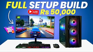 Rs 50000 Full Setup🔥Gaming PC Build in 2024 [upl. by Ydissac]