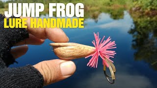 Casting Gabus With Hammerhead Jump Frog Handmade [upl. by Anahsar738]