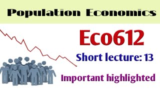 Eco612 short lecture 13  Eco612 lesson 13  population economics  Eco612 [upl. by Neomah964]