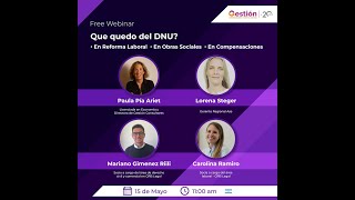 Webinar ¿Que quedó del DNU Reformas Laborales Obras Sociales  Compensaciones [upl. by Cheston]