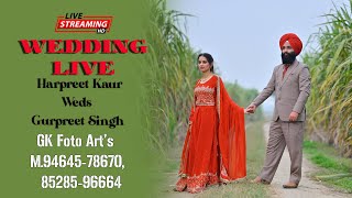 WEDDING 🔴 LIVE HARPREET WEDS GURPREET GK FOTOS 9464578670 [upl. by Llirred]