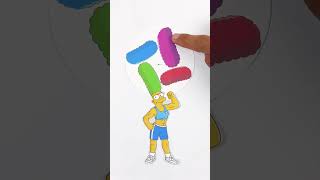 guess real hair colour of marge simpson shorts art margesimpson [upl. by Deena]