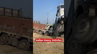 16  Tata 3718 14 wheeler truck hit Tata 4825 16 wheeler tipper  Indian Heavy Vehicles [upl. by Ettevroc]