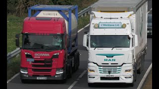 SCANIA vs MAN  Morning Truck Spotting  The Best [upl. by Marylin]