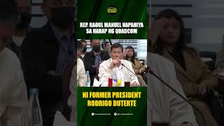 “I Can Send You To Prison I Guarante You” Former PRRD To Congressman Raoul Manuel fprrd [upl. by Tannie]