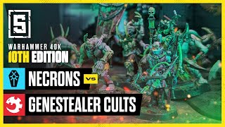 Necrons vs Genestealer Cults  Warhammer 40k Battle Report [upl. by Dianne632]