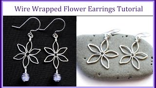 How to Make Flower Earrings  Beginner Tutorial  Easy Wire Wrapped Jewelry Project [upl. by Rainie859]