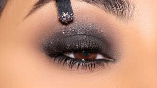 TRY THIS Sparkly Black Smokey Eye for NYE 2024 [upl. by Bobbette]