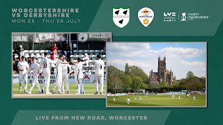 🔴 Worcestershire vs Derbyshire  Day Three  LIVE FROM NEW ROAD WORCESTER [upl. by Aikehs]