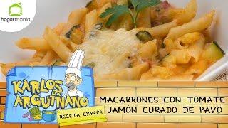 Receta de Macarrones con tomate de Karlos Arguiñano [upl. by Elgna]