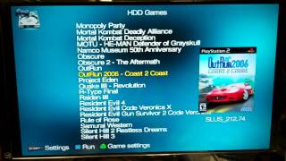 OLD 500gb PS2 with 184 games on Internal Hard Drive mod [upl. by Matthews]